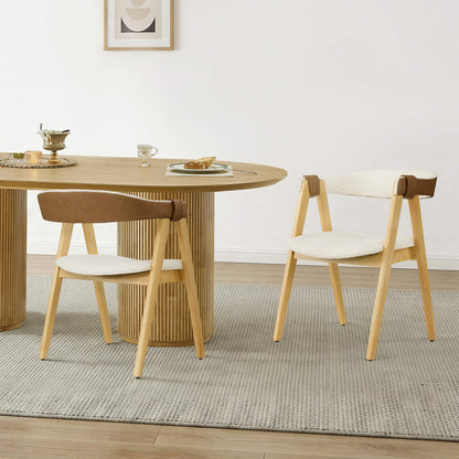 Winfred Mid-century Modern Chenille Dining Chair(Set of 2)