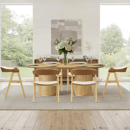 Winfred Mid-century Modern Chenille Dining Chair(Set of 2)