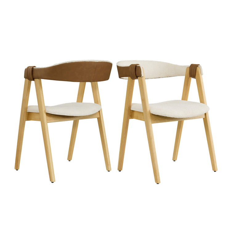 Winfred Mid-century Modern Chenille Dining Chair(Set of 2)