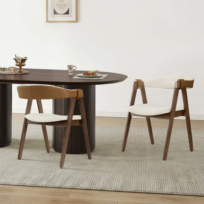 Winfred Mid-century Modern Chenille Dining Chair(Set of 2)