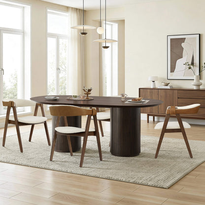 Winfred Mid-century Modern Chenille Dining Chair(Set of 2)