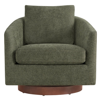 Wren Modern Swivel Accent Chair with Back Cushion