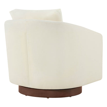 Wren Modern Swivel Accent Chair with Back Cushion