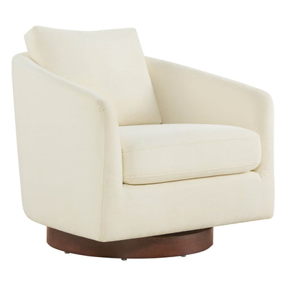 Wren Modern Swivel Accent Chair with Back Cushion
