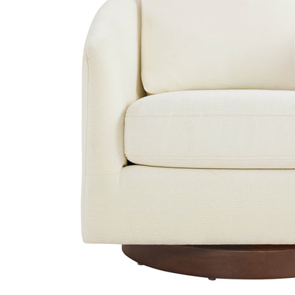 Wren Modern Swivel Accent Chair with Back Cushion