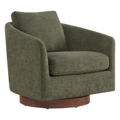 Wren Modern Swivel Accent Chair with Back Cushion