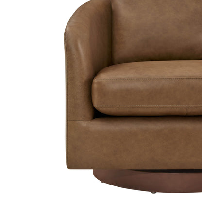 Wren Modern Swivel Accent Chair with Back Cushion