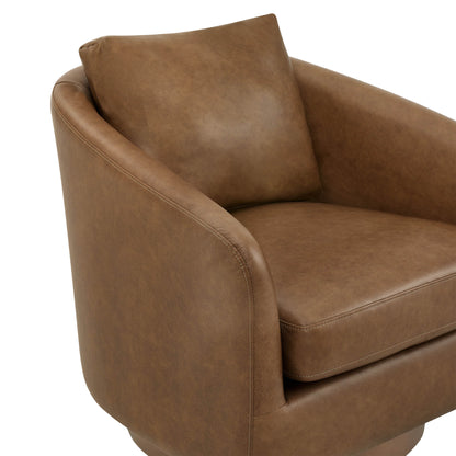 Wren Modern Swivel Accent Chair with Back Cushion