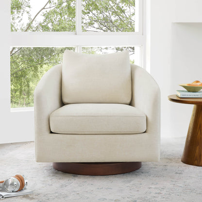 Wren Modern Swivel Accent Chair with Back Cushion