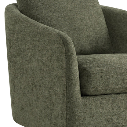 Wren Modern Swivel Accent Chair with Back Cushion