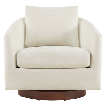 Wren Modern Swivel Accent Chair with Back Cushion