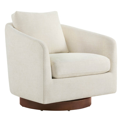 Wren Modern Swivel Accent Chair with Back Cushion