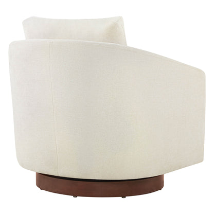 Wren Modern Swivel Accent Chair with Back Cushion
