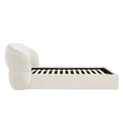 Zinnia Modern Design Curve Platform Bed