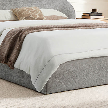 Zinnia Modern Design Curve Platform Bed