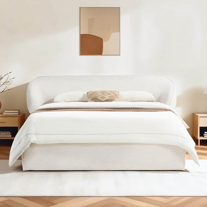 Zinnia Modern Design Curve Platform Bed