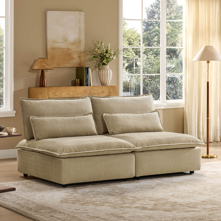 Ace Deep Seat Adjustable Backrest Armless Lounge Sofa