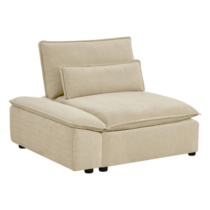 Ace Minimalist Chenille Adjustable Backrest 2-Seater Sofa with Storage Armrest