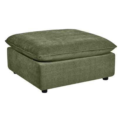 Ace Minimalist Chenille Cozy Ottoman