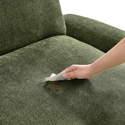 Ace Minimalist Chenille Adjustable Backrest 2-Seater Sofa with Storage Armrest