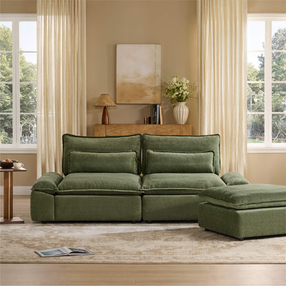 Ace Deep Adjustable Backrest 3-Seater Modular Sofa with Storage Armrest