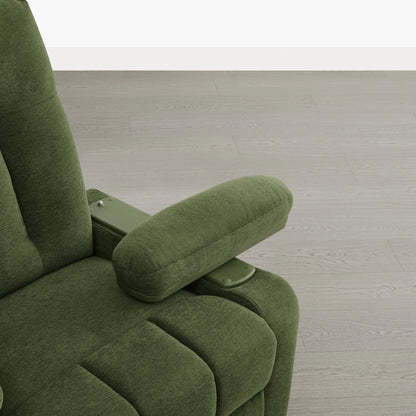 Alison Chenille Swivel Glider Nursery Recliner with Adjustable Armrests
