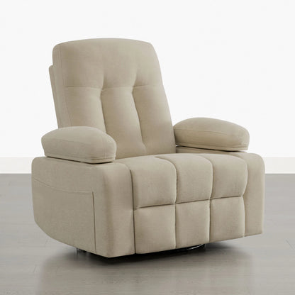 Alison Chenille Swivel Glider Nursery Recliner with Adjustable Armrests