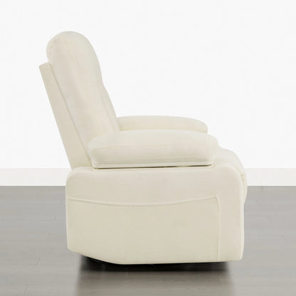 Alison Chenille Swivel Glider Nursery Recliner with Adjustable Armrests