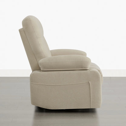 Alison Chenille Swivel Glider Nursery Recliner with Adjustable Armrests