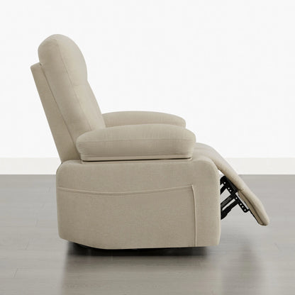 Alison Chenille Swivel Glider Nursery Recliner with Adjustable Armrests