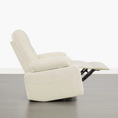 Alison Chenille Swivel Glider Nursery Recliner with Adjustable Armrests