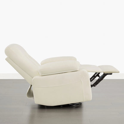 Alison Chenille Swivel Glider Nursery Recliner with Adjustable Armrests