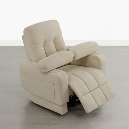 Alison Chenille Swivel Glider Nursery Recliner with Adjustable Armrests