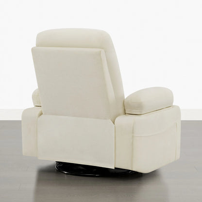 Alison Chenille Swivel Glider Nursery Recliner with Adjustable Armrests
