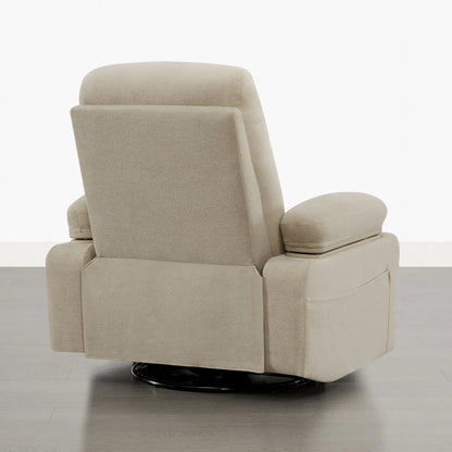 Alison Chenille Swivel Glider Nursery Recliner with Adjustable Armrests