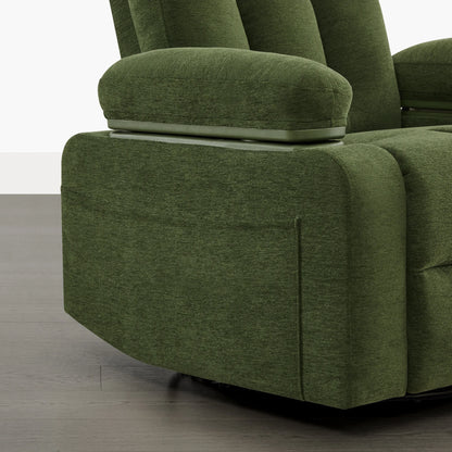Alison Chenille Swivel Glider Nursery Recliner with Adjustable Armrests