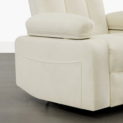 Alison Chenille Swivel Glider Nursery Recliner with Adjustable Armrests