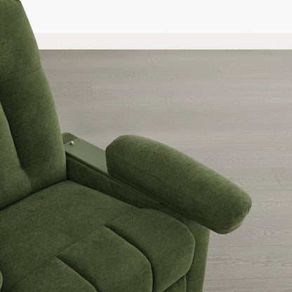Alison Chenille Swivel Glider Nursery Recliner with Adjustable Armrests