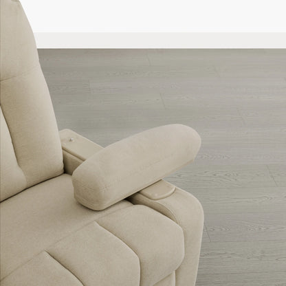 Alison Chenille Swivel Glider Nursery Recliner with Adjustable Armrests