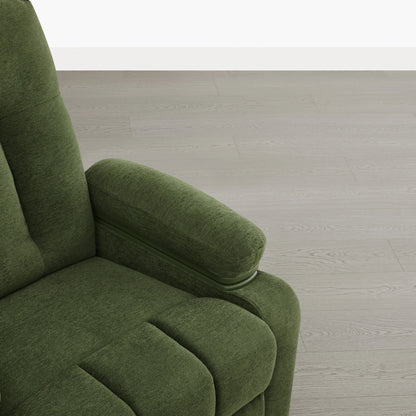 Alison Chenille Swivel Glider Nursery Recliner with Adjustable Armrests