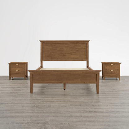 Alyce Modern Farmhouse Solid Wood Queen Platform Bed