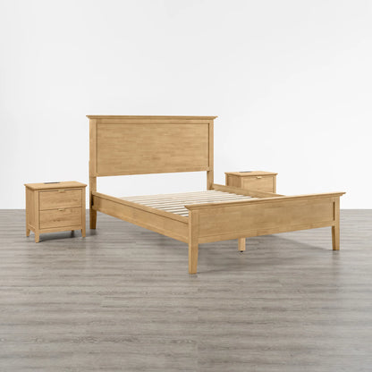 Alyce Modern Farmhouse Solid Wood Queen Platform Bed