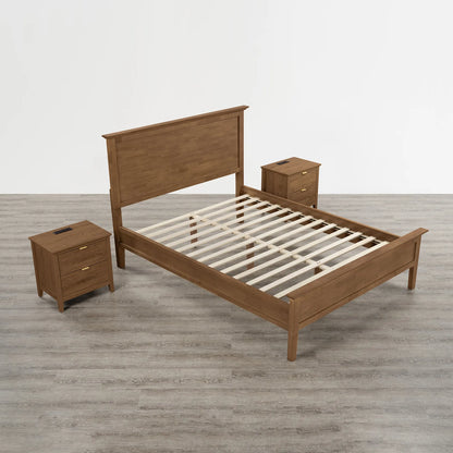 Alyce Modern Farmhouse Solid Wood Queen Platform Bed