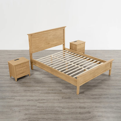 Alyce Modern Farmhouse Solid Wood Queen Platform Bed