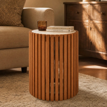 Beatriz Acacia Wood Outdoor & Indoor Side Table
