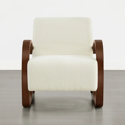 Beau Curved Upholstered Accent Chair
