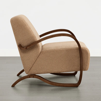 Beau Curved Upholstered Accent Chair