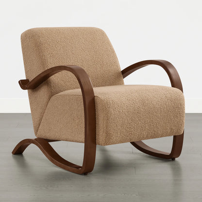 Beau Curved Upholstered Accent Chair