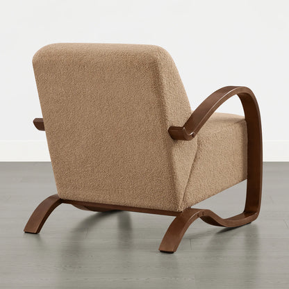 Beau Curved Upholstered Accent Chair