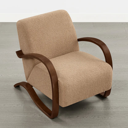 Beau Curved Upholstered Accent Chair